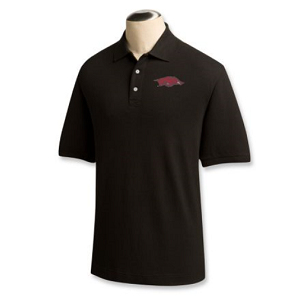 Arkansas Razorbacks Men's Ace Polo - Black